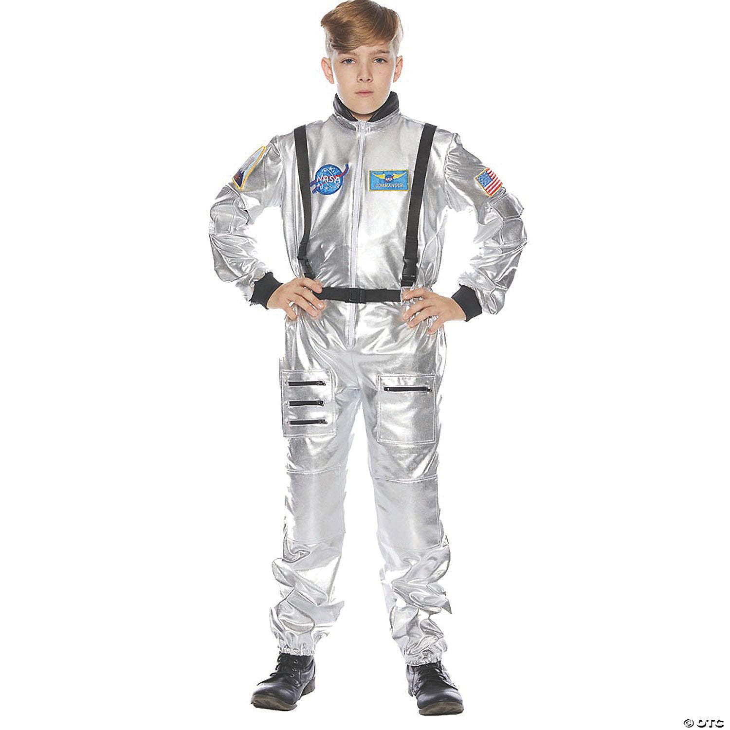 kids silver astronaut halloween costume   large~ur25725lg