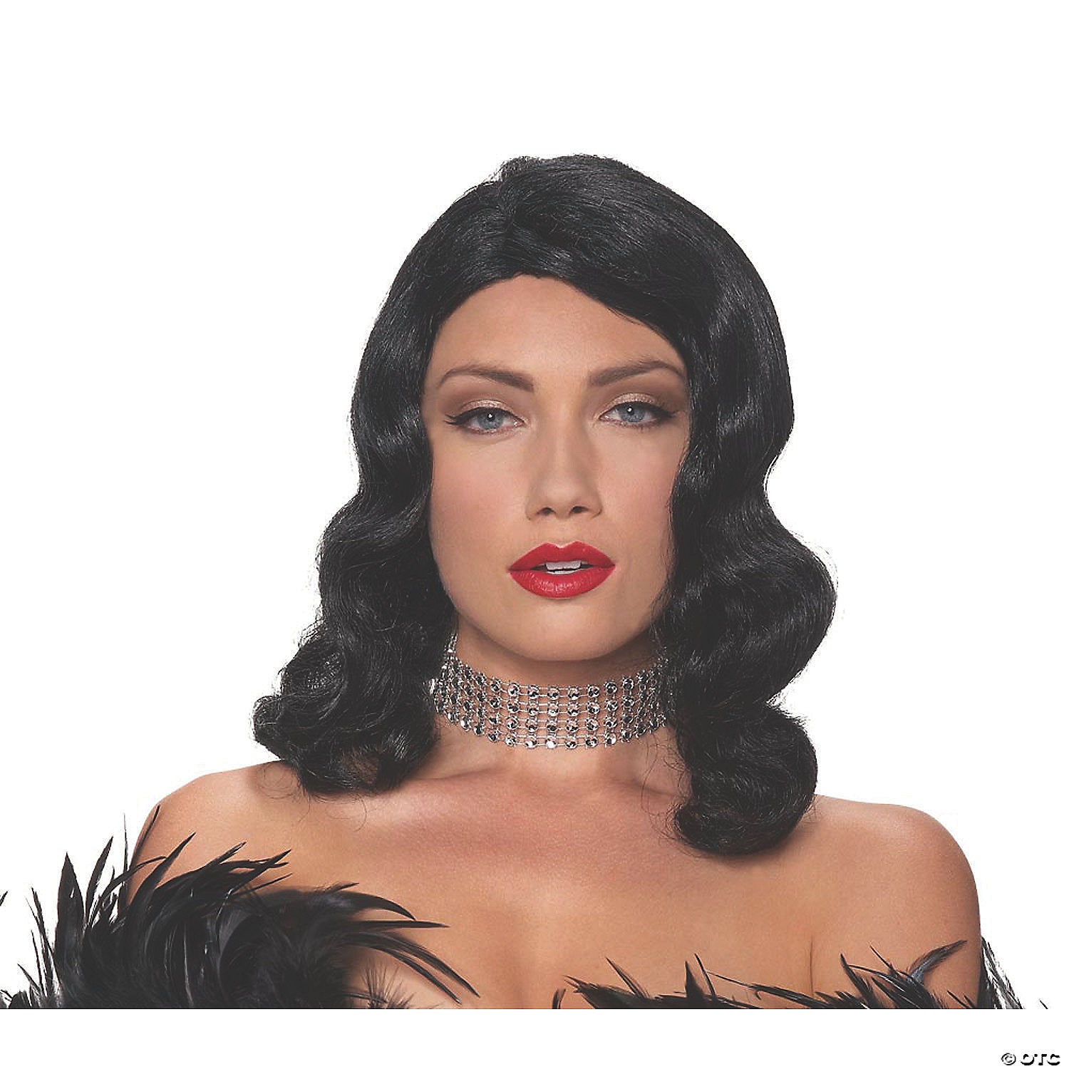 black wavy femme fatale wig~mr177696