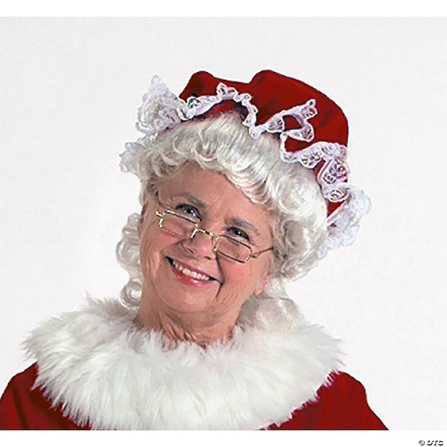 burgundy velvet mrs  claus mop hat~ae7951