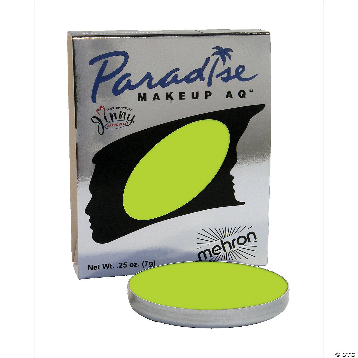 mehron paradise pro aq& 8482  makeup single refill lime~dd801l