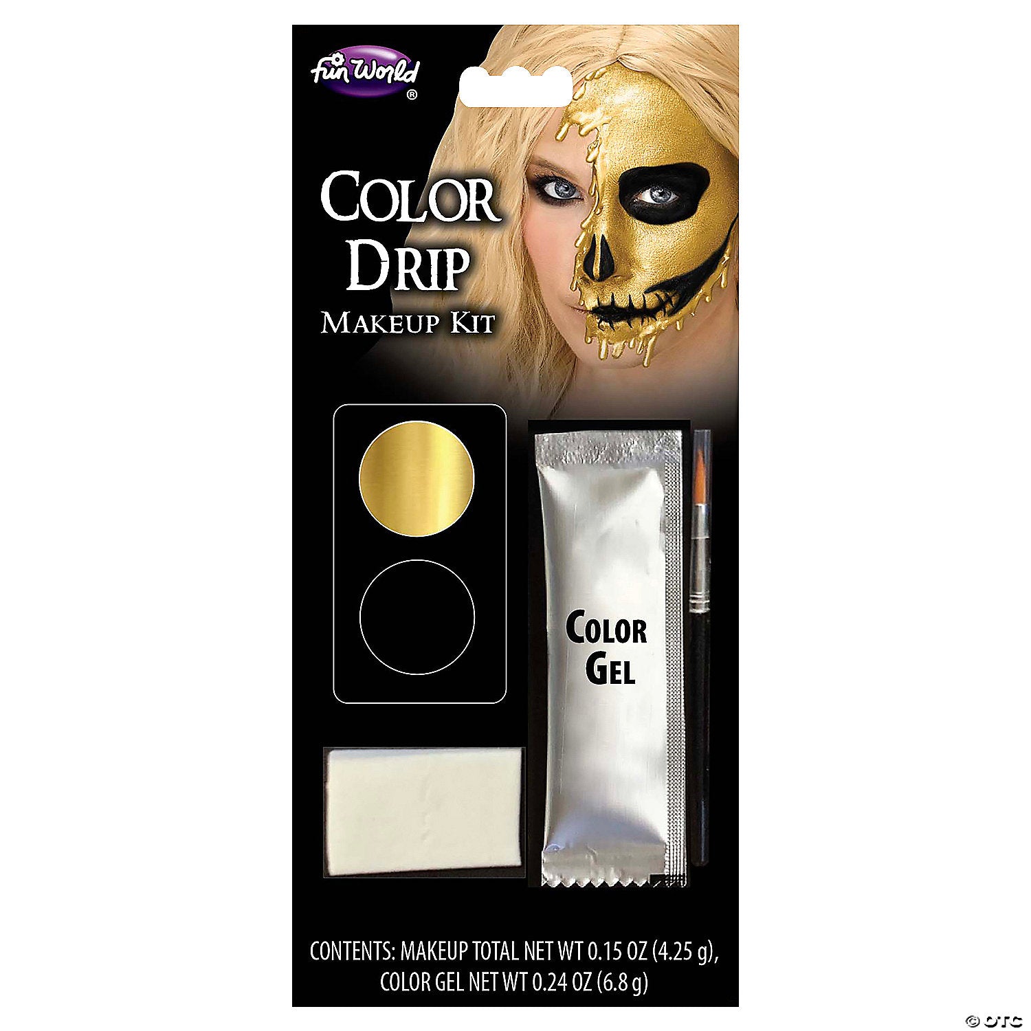 color drip melting skull gold~fw2858cgd-a01