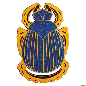 the mummy& 8482  blus & gold scarab beetle enamel pin~masfus183