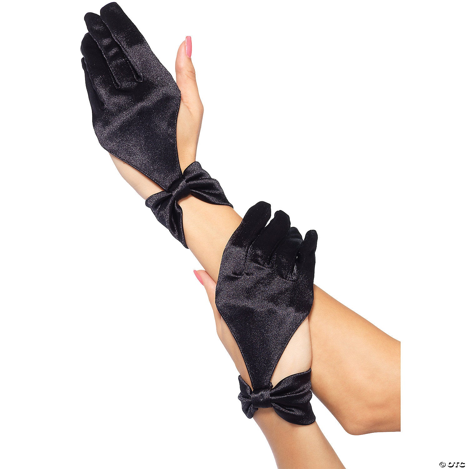 cut out satin gloves~ua3737bk