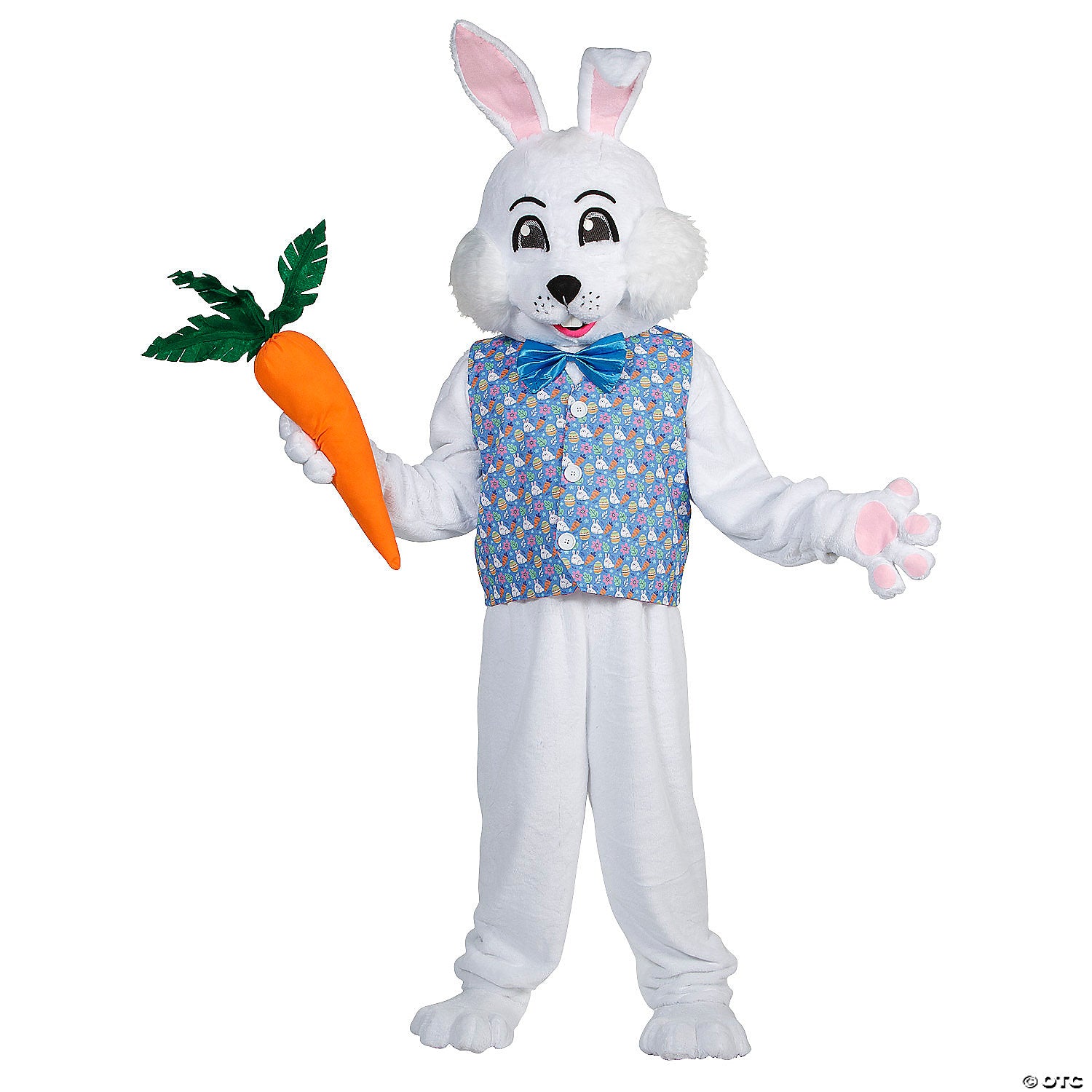 adults easter bunny costume with reversible vest & bowtie~mc28-a02