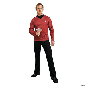 men s deluxe red star trek& 8482  uniform movie shirt costume   extra large~ru889119xl