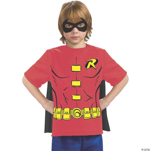 boy s robin shirt with cape costume   small~ru881344sm
