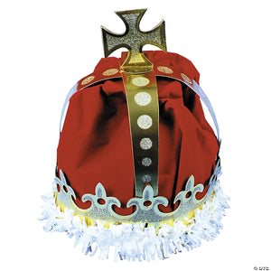 adults red regal royalty king s paper crown~gb24rd