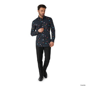 men s pac man& 8482  dress shirt   small 38 40~ossm0026sm-a03