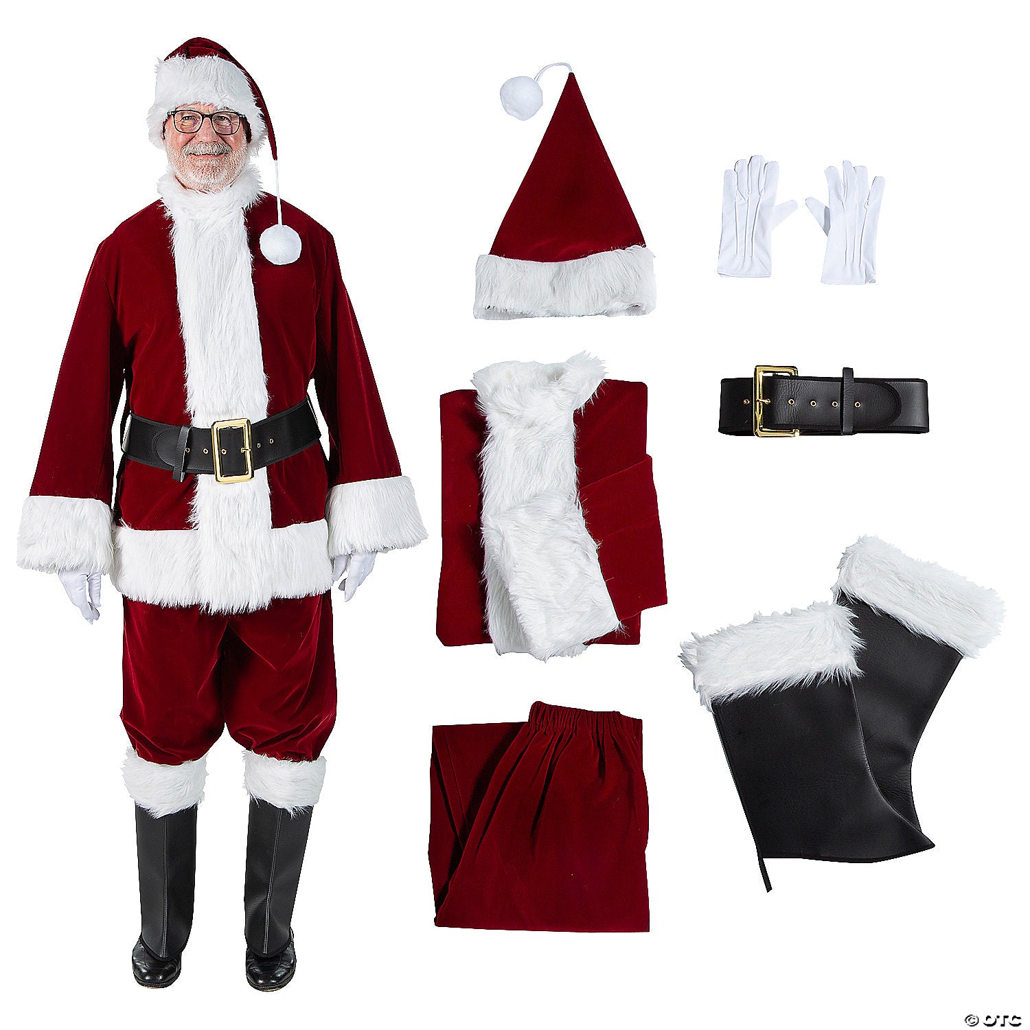 men s burgundy velvet santa suit costume   xl~ae7096xl-a02