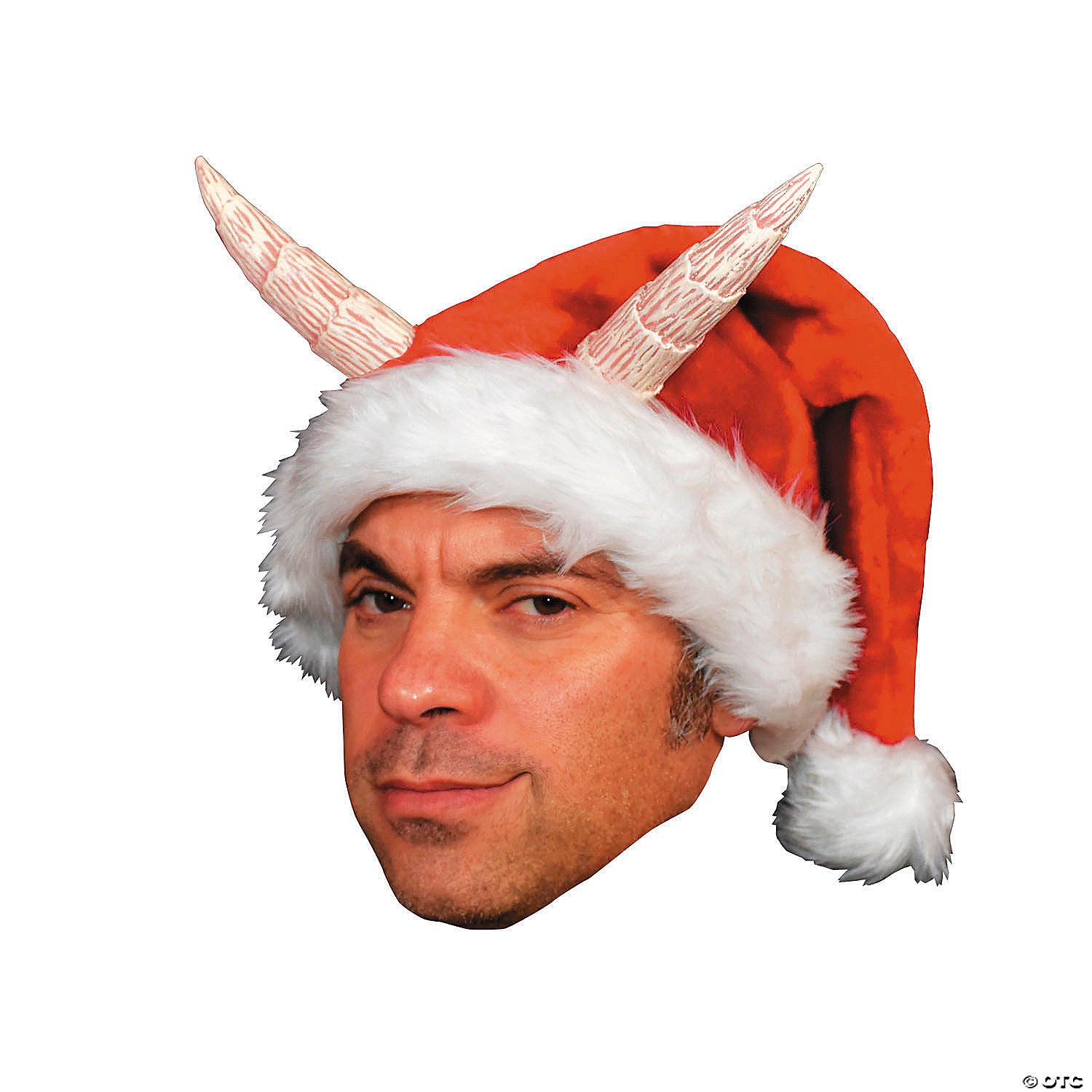 adults red santa hat with devil horns~matt131