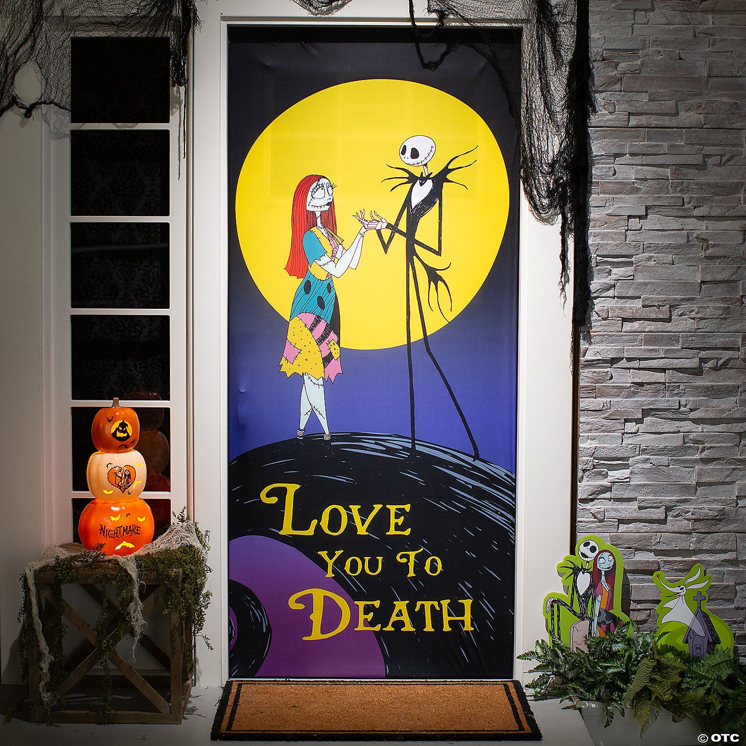 80  the nightmare before christmas& 8482  love you to death wall hanging halloween decoration~sew38606-a01