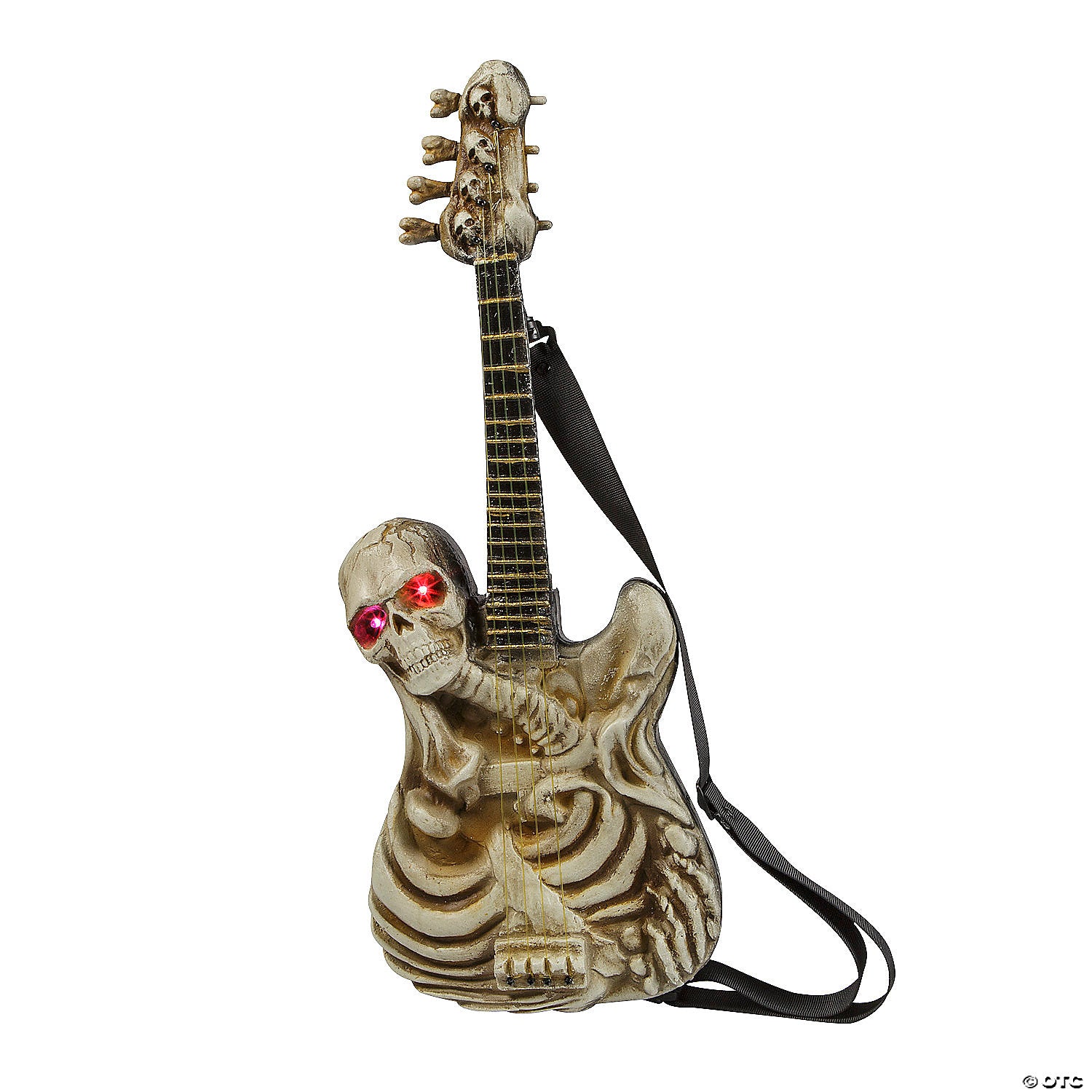 2 ft  light up ukulele shaped plastic skeleton halloween decoration~atc00003-a01