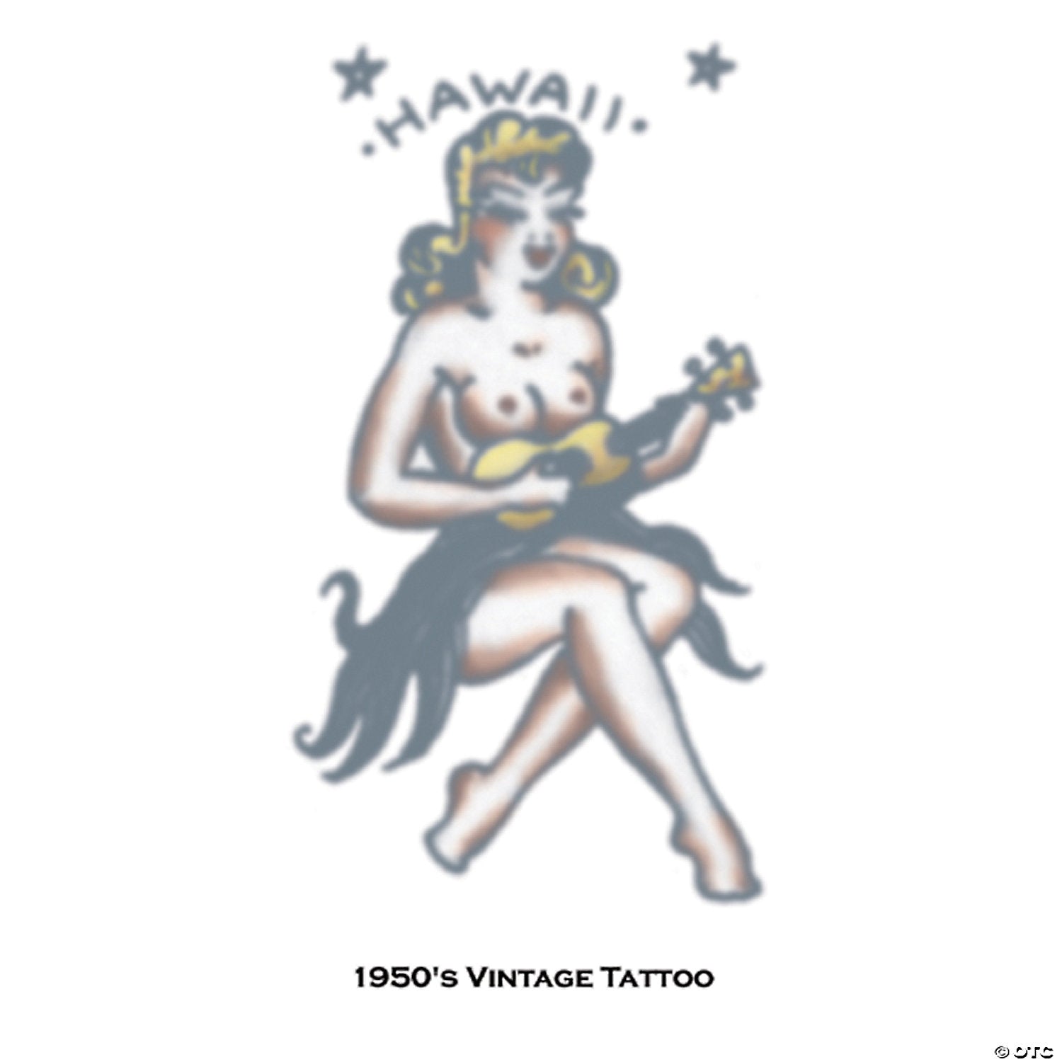 vintage girl hawaii tattoo~df123