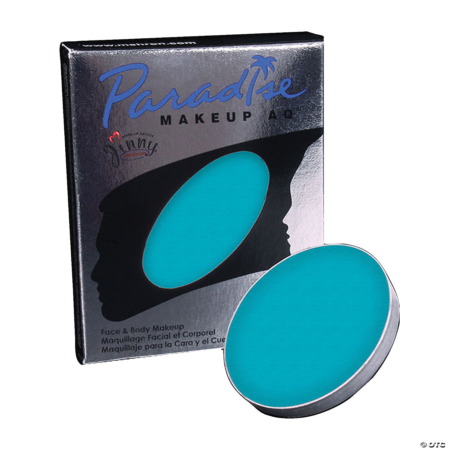 mehron paradise pro aq& 8482  makeup single refill teal~dd529