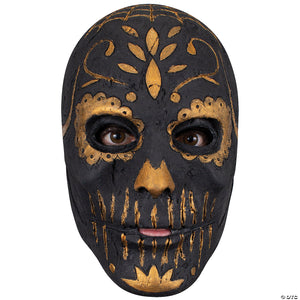day of the dead golden carving catrina mask~tb25621