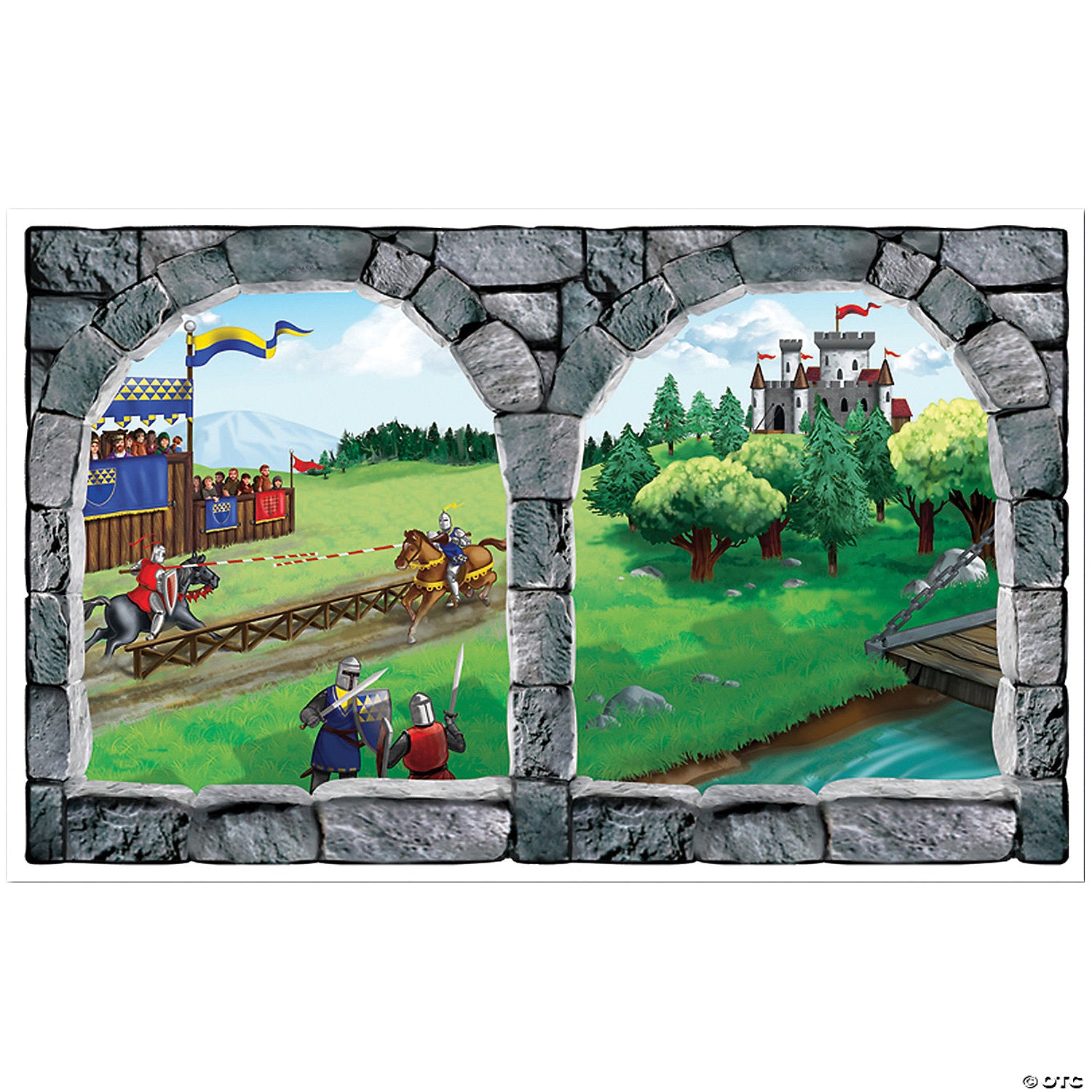 30  castle window plastic backdrop~bg52317