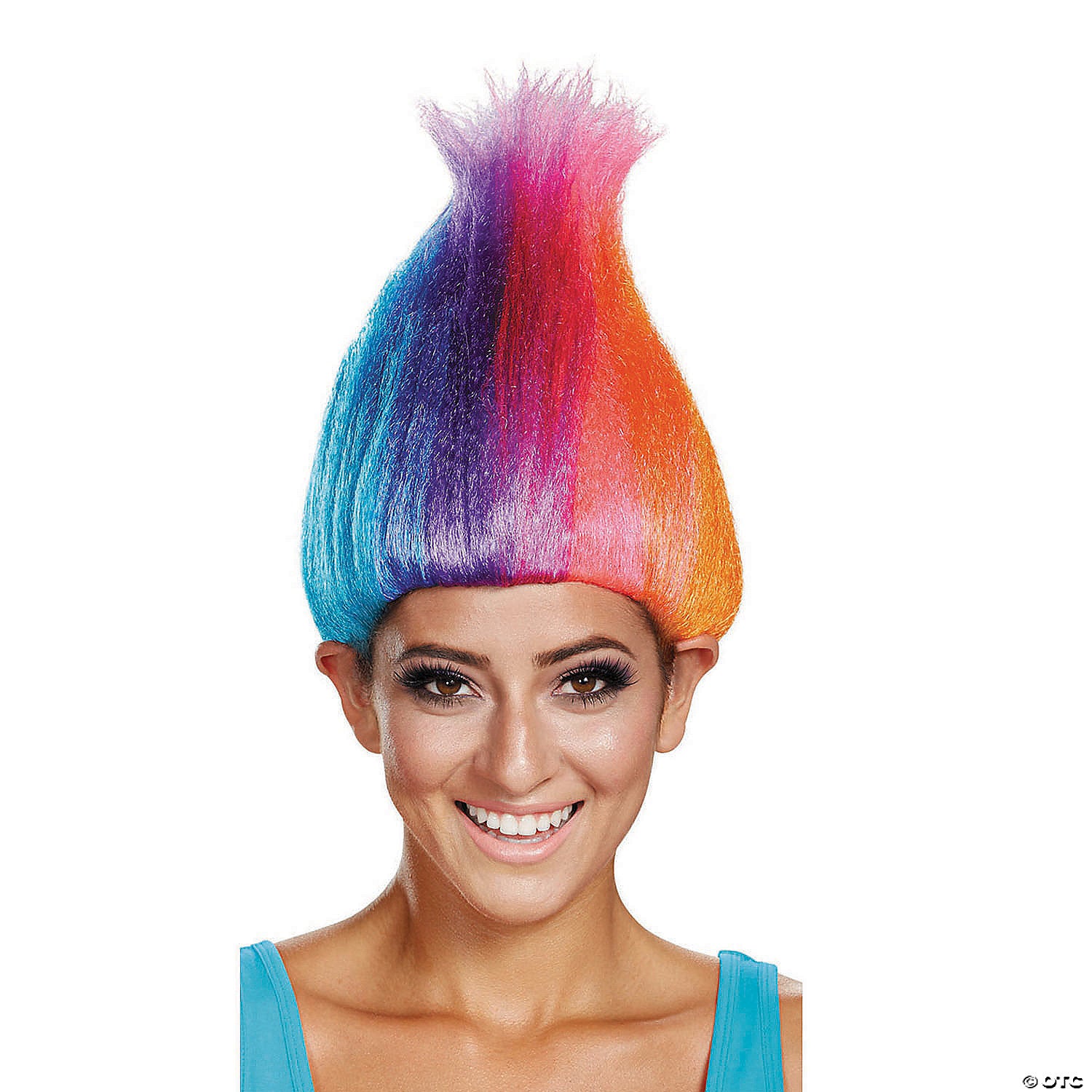 adults rainbow colored trolls wig~dg17023
