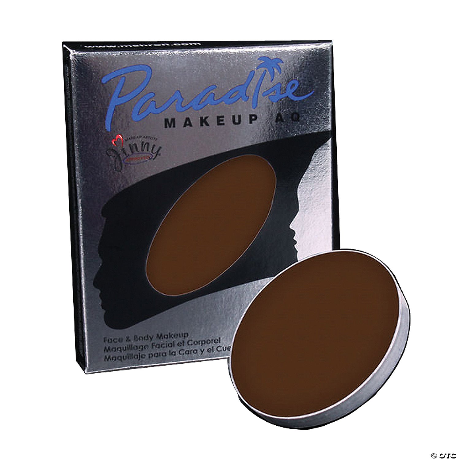 mehron paradise pro aq& 8482  makeup single refill dark brown~dd517