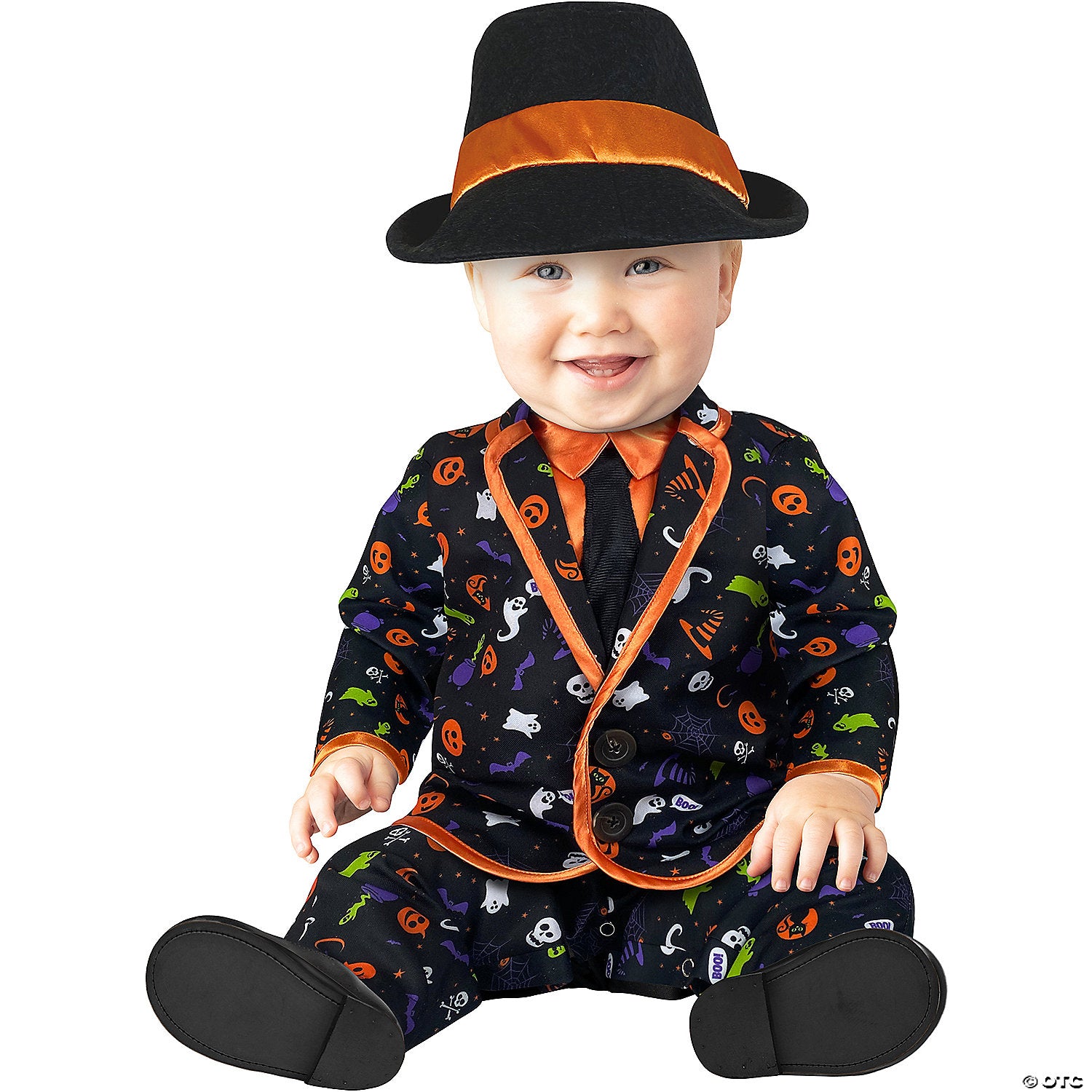 baby red & black polyester halloween party suit costume medium 12 18 months~fwck4546m