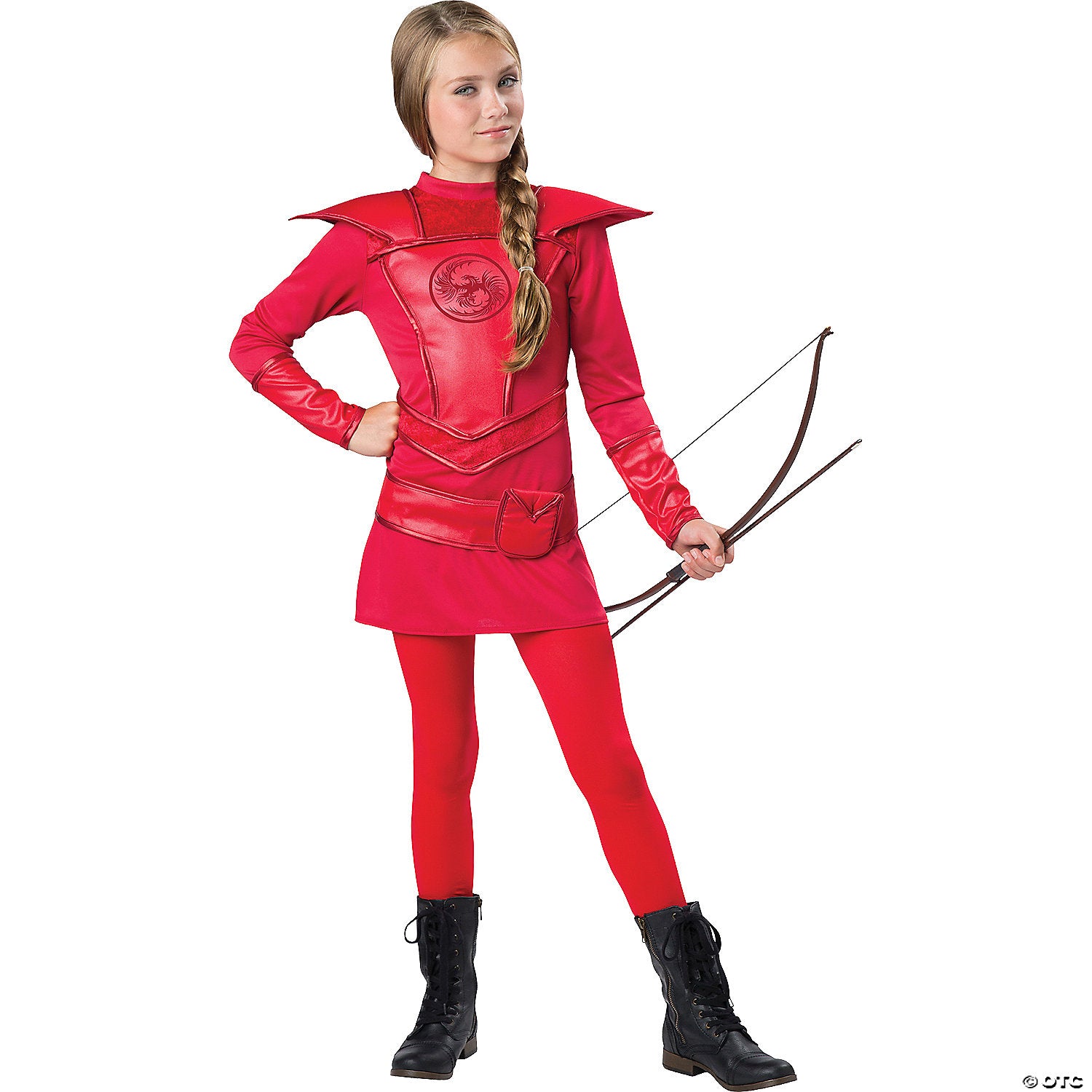 girl s red warrior huntress costume~ic18088m