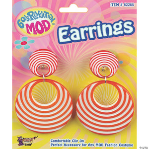 mod orange swirl earrings~fm62265