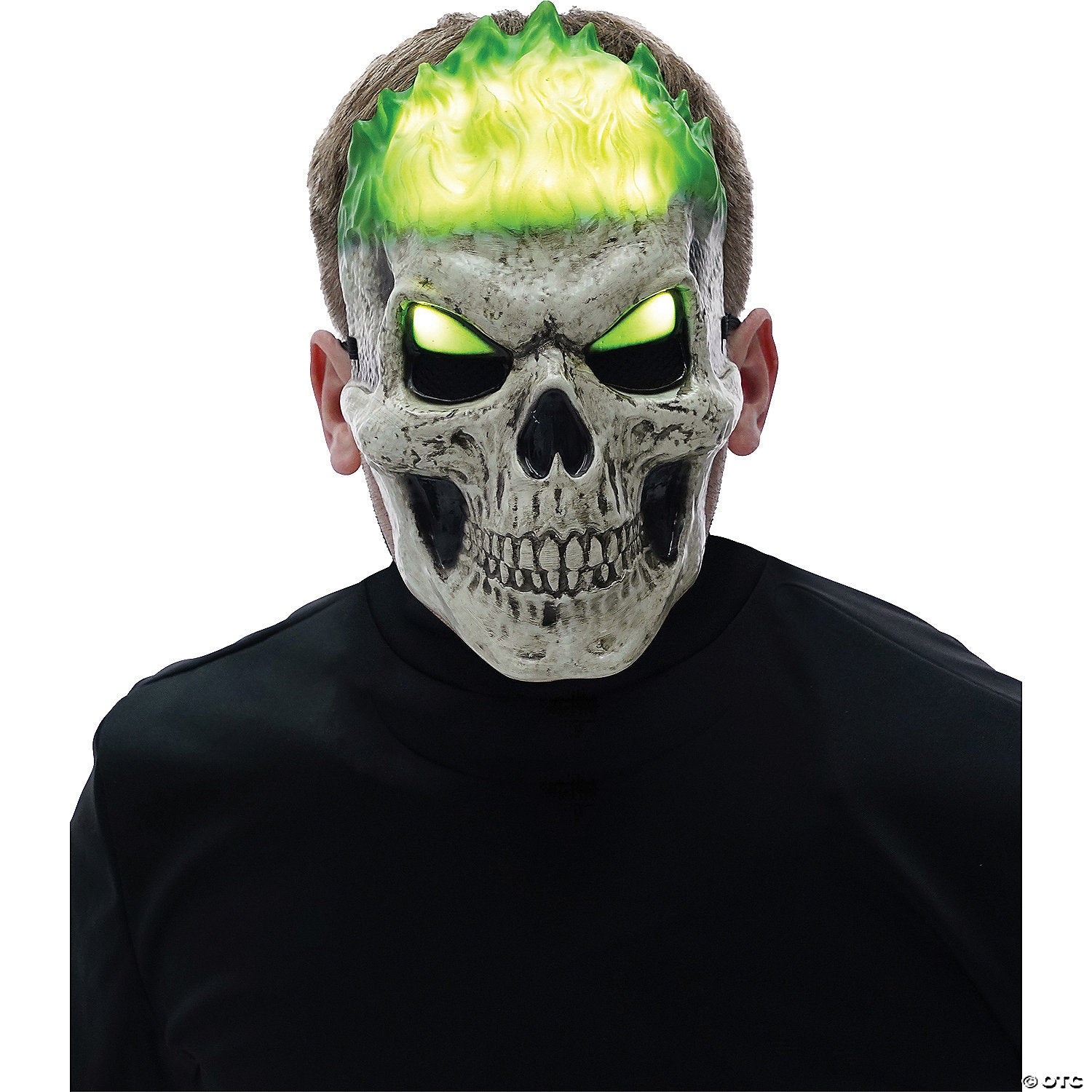 light up green inferno skull mask~mr131945