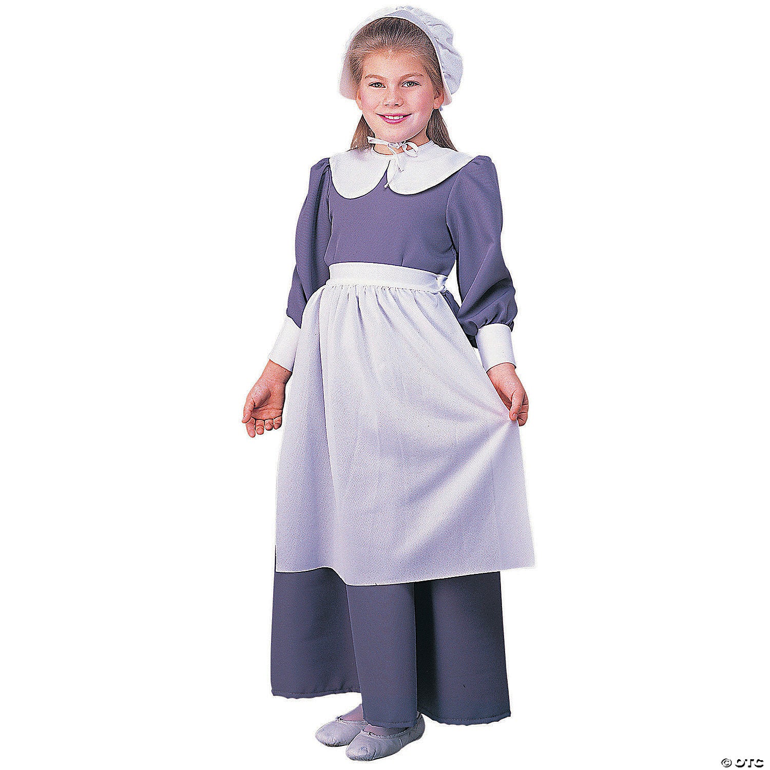 girl& 8217 s gray pilgrim dress costume   medium~ru10557md