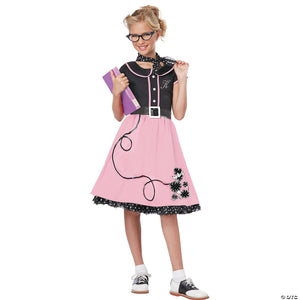girl& 8217 s 50s sweetheart poodle skirt costume   small~cc00400sm