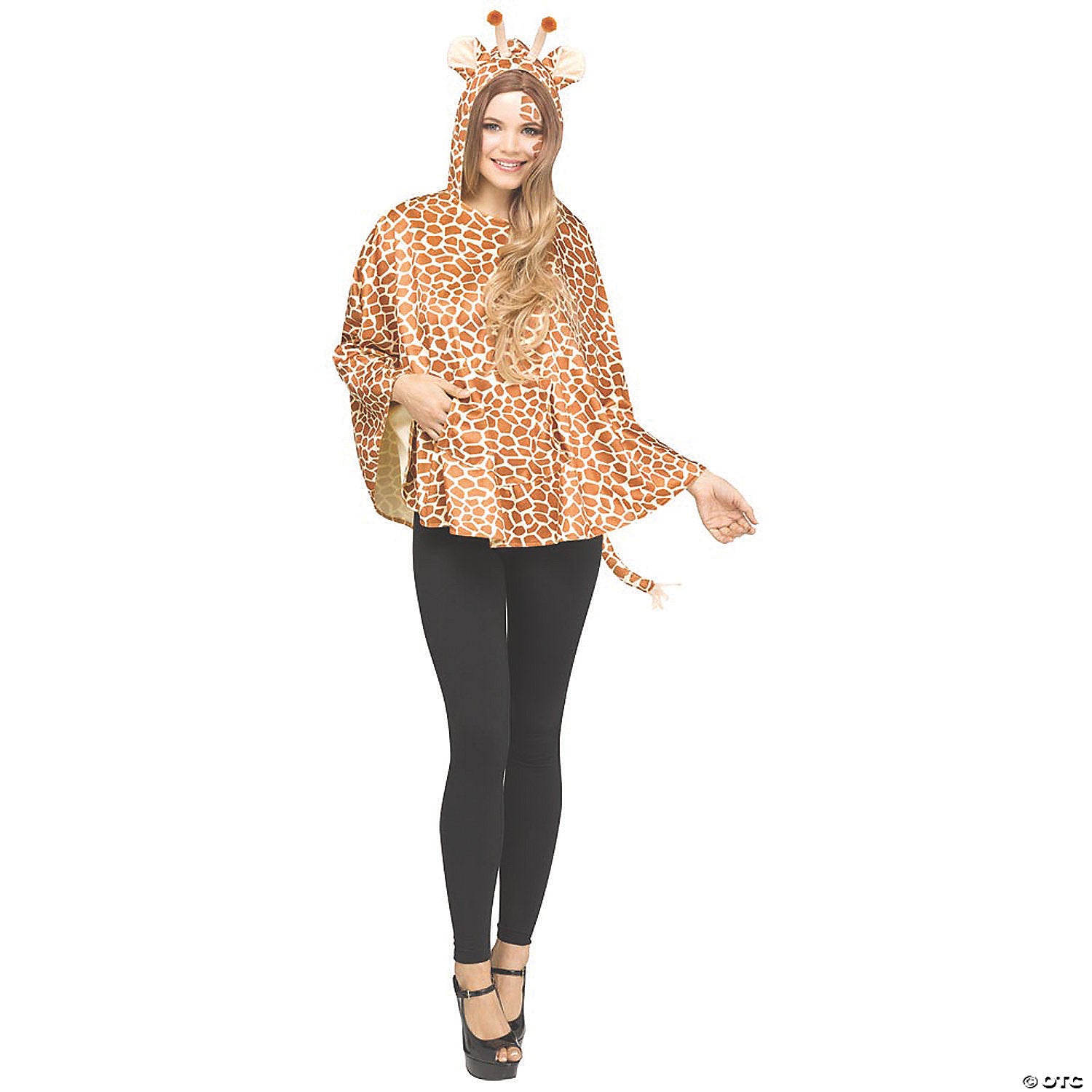 women& 8217 s hooded giraffe poncho costume~fw90648g