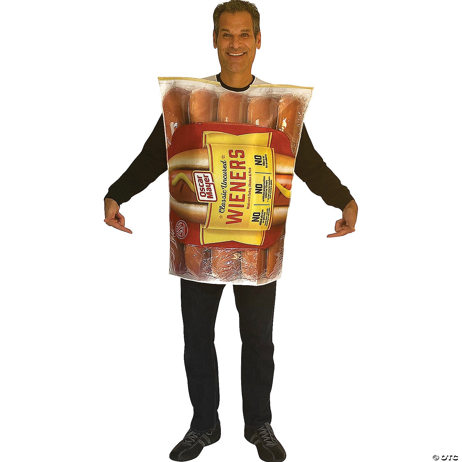 adults oscar mayer& 8482  weiner package costume~gc1704-a01