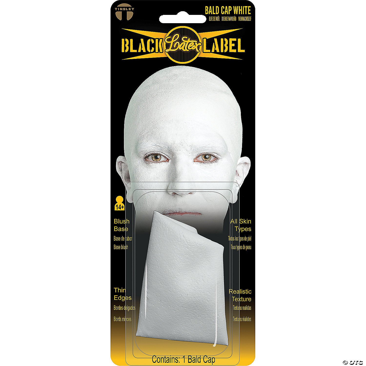 opaque white latex bald cap~dfbll025