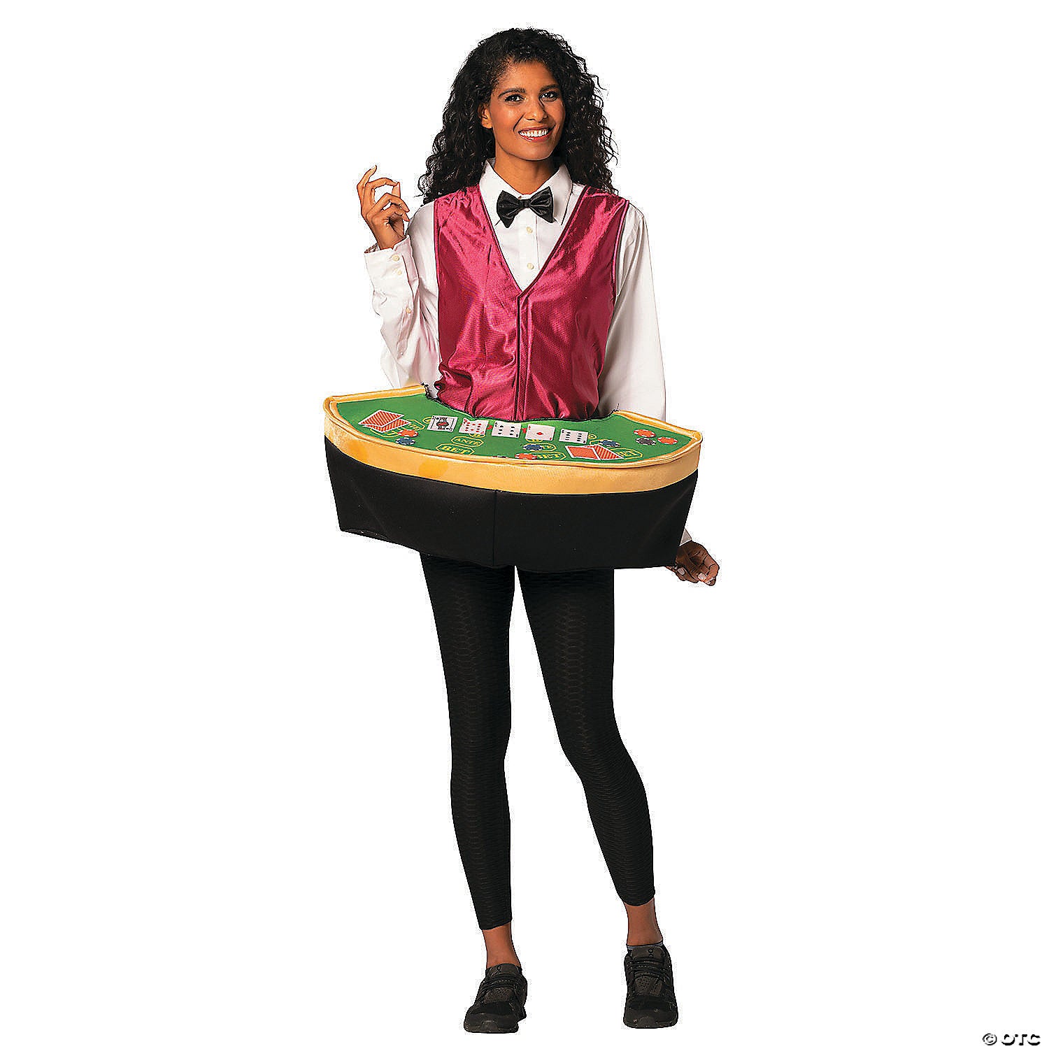 adults poker dealer with table costume~gcr7406