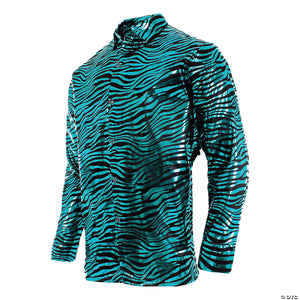 adults turquoise tiger shirt   xxl~ur30301xxl