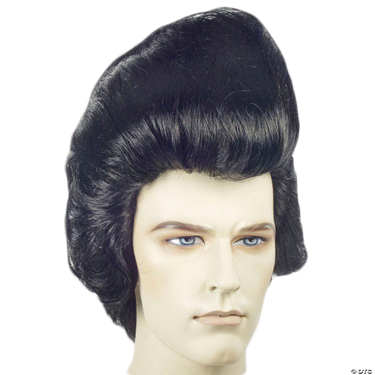 deluxe 50 s rocker pompadour wig black~lw800bk