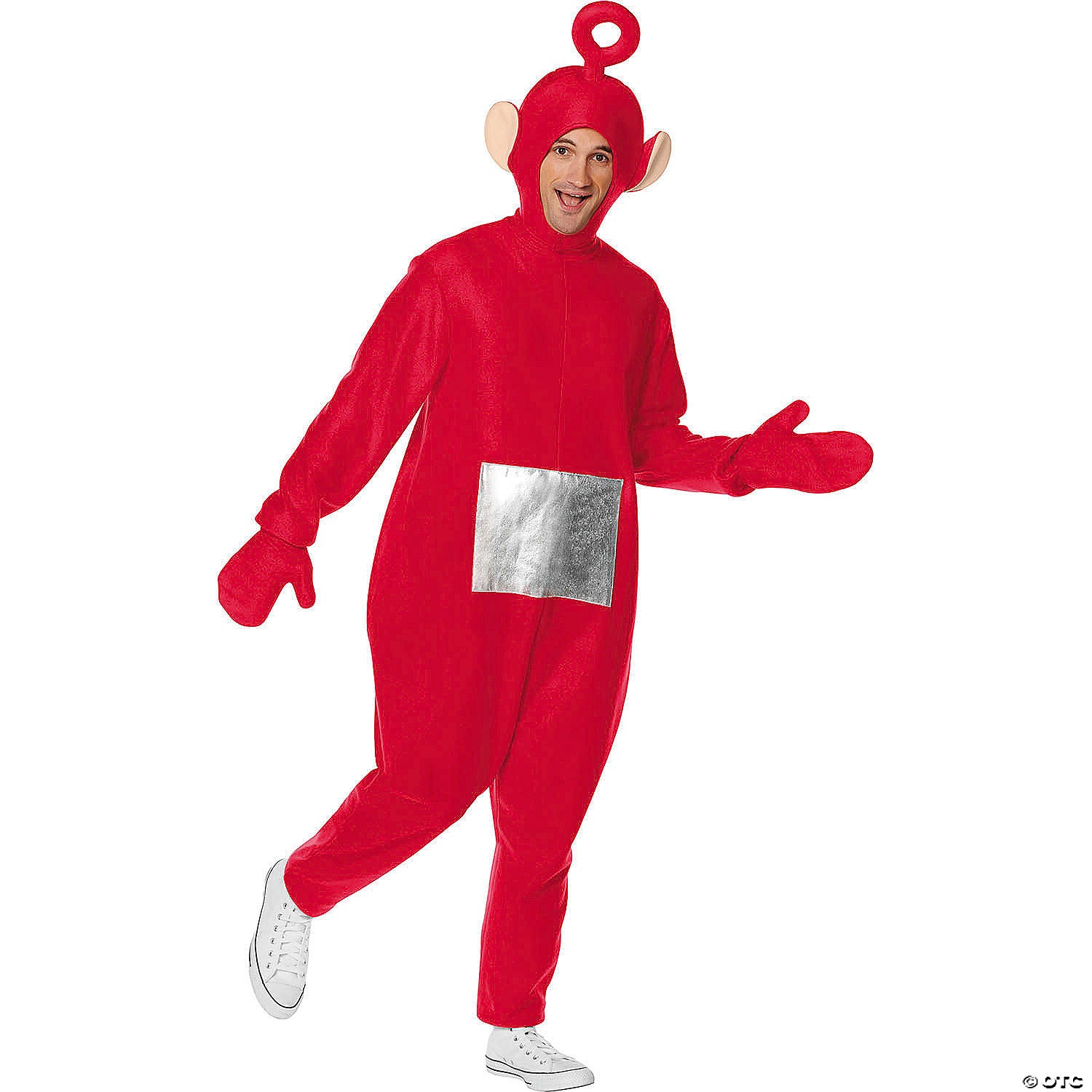 adults teletubbies& 8482  red po polyester jumpsuit costume   extra large 46 48~fw108114xl