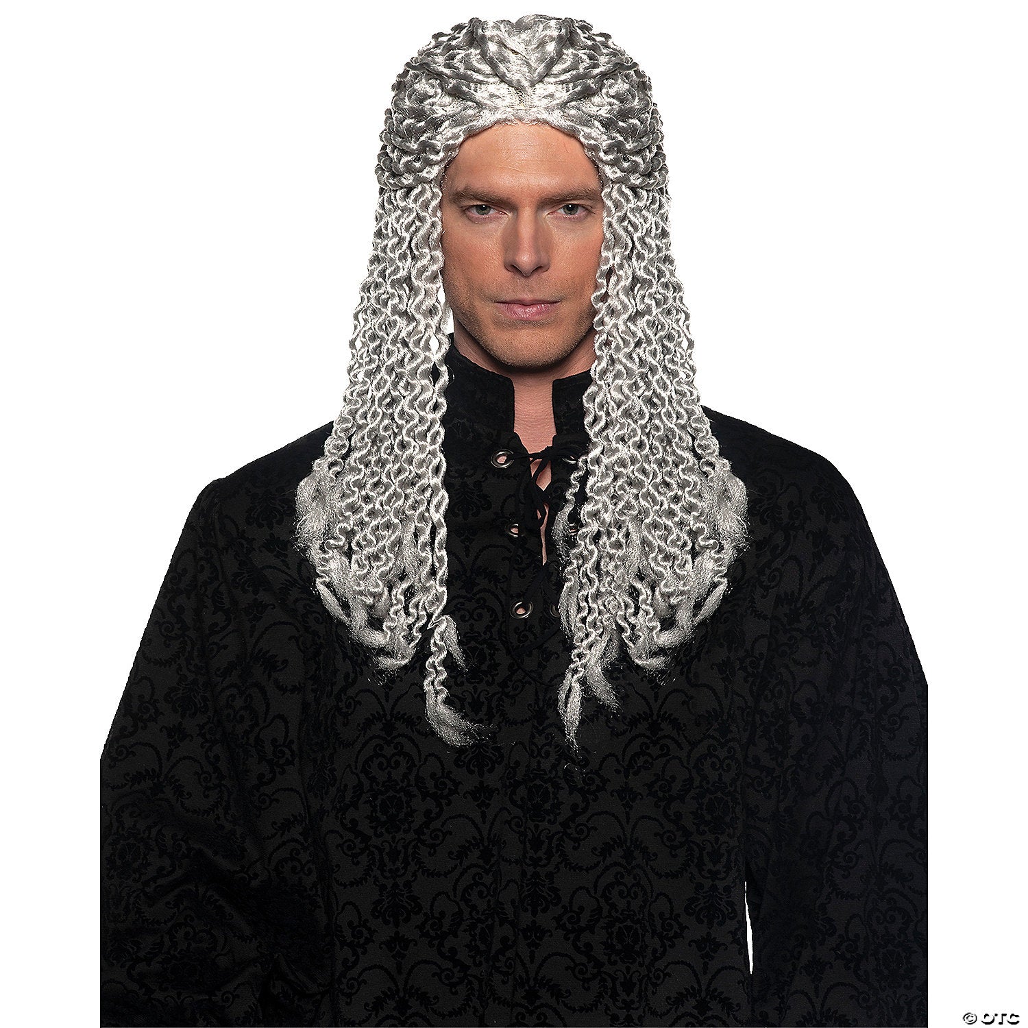 adults silver dreads wig~ur30770os