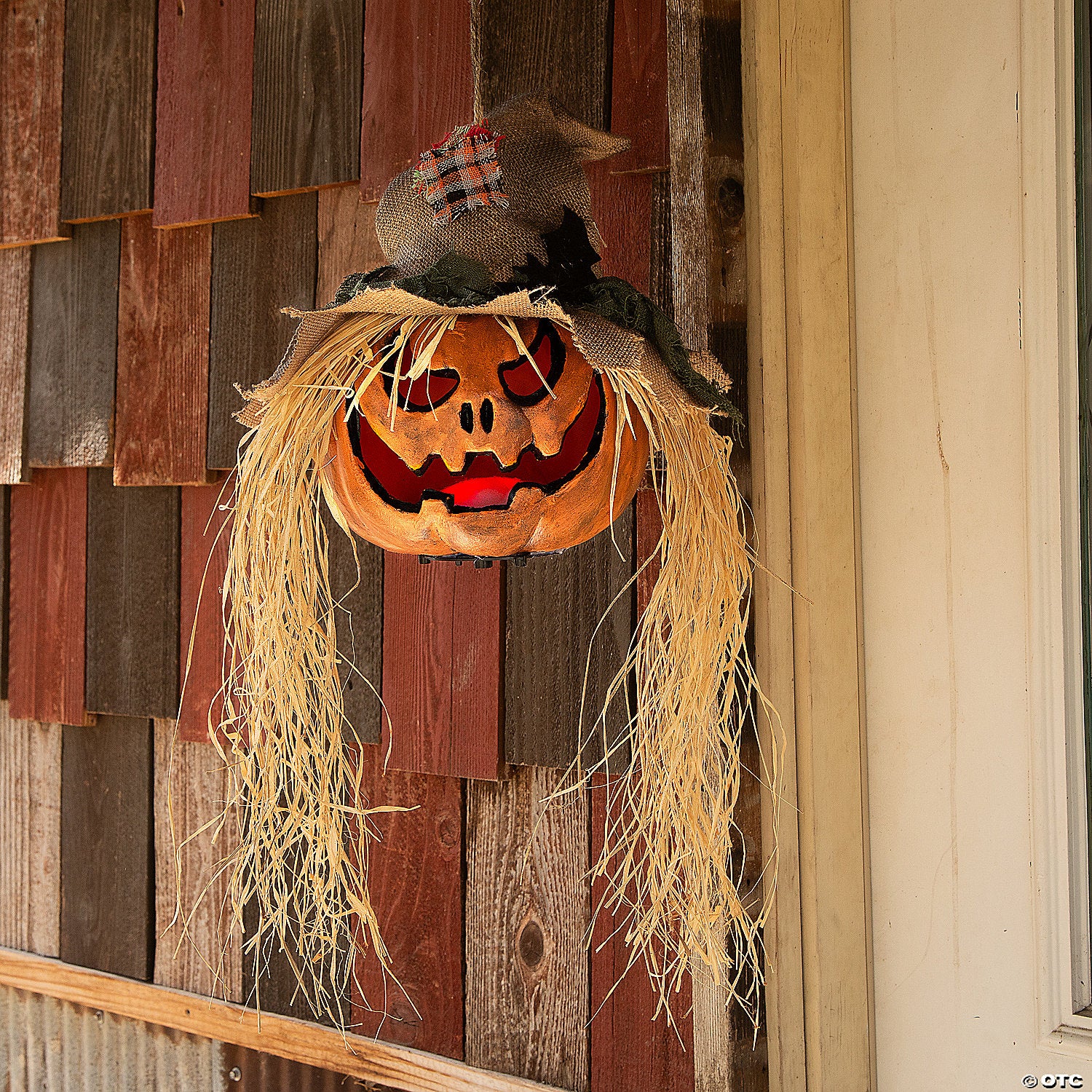 2  hanging pumpkin head plastic halloween decoration~atc00143-a02