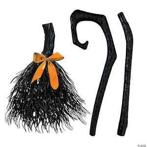 witch broom black costume accessory~ur30857-a01