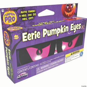 fade in & fade out battery operated eerie purple pumpkin eyes halloween decoration~fw94879bp
