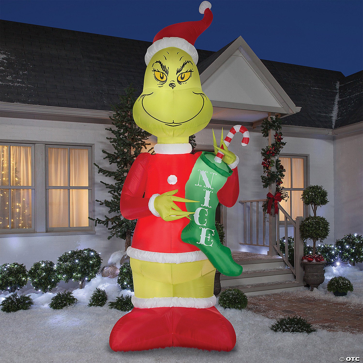 108  airblown& 174  inflatable dr  seuss& 8482  the grinch with stocking giant outdoor yard decoration~ss118747g-a02