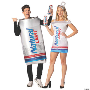 adults natural light beer couple costumes~gc10173