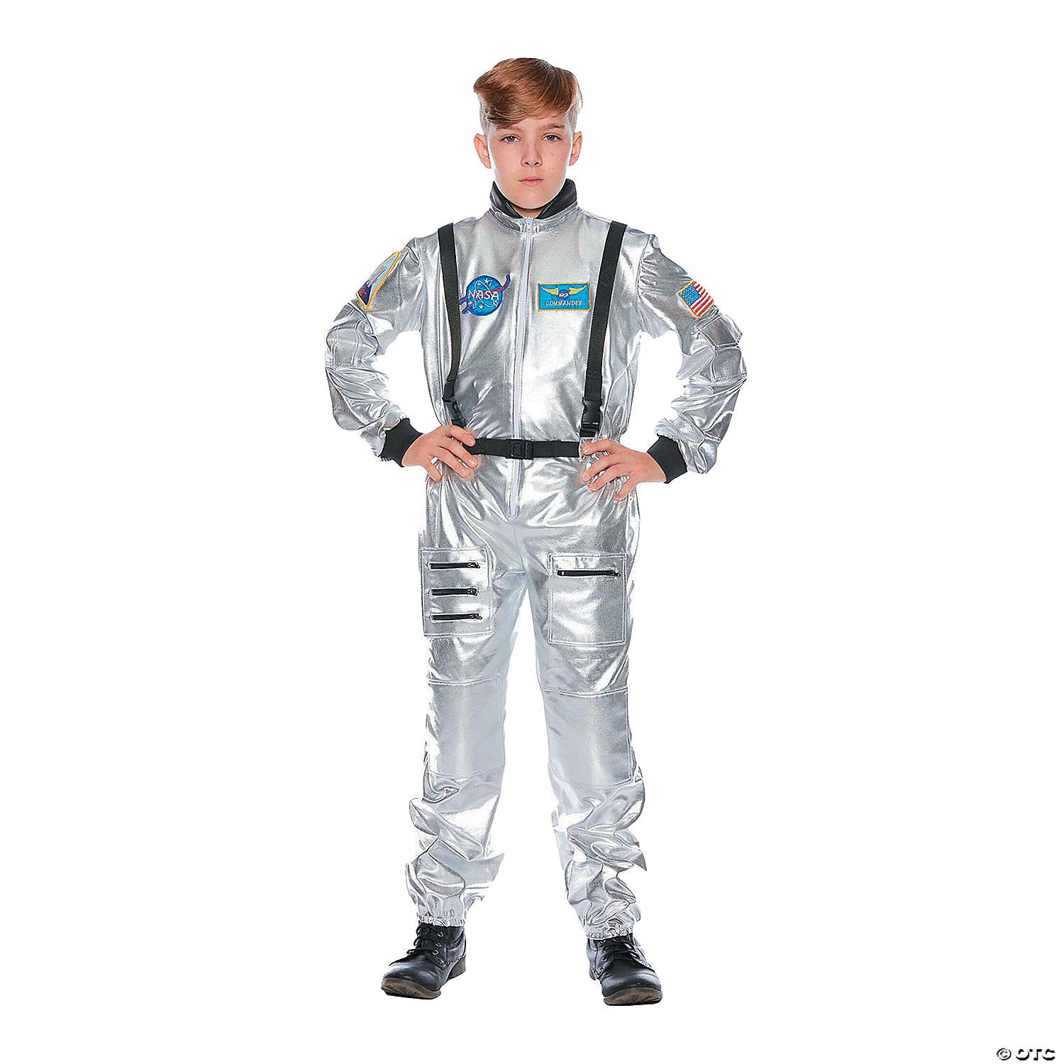 kids silver astronaut halloween costume   medium~ur25725md