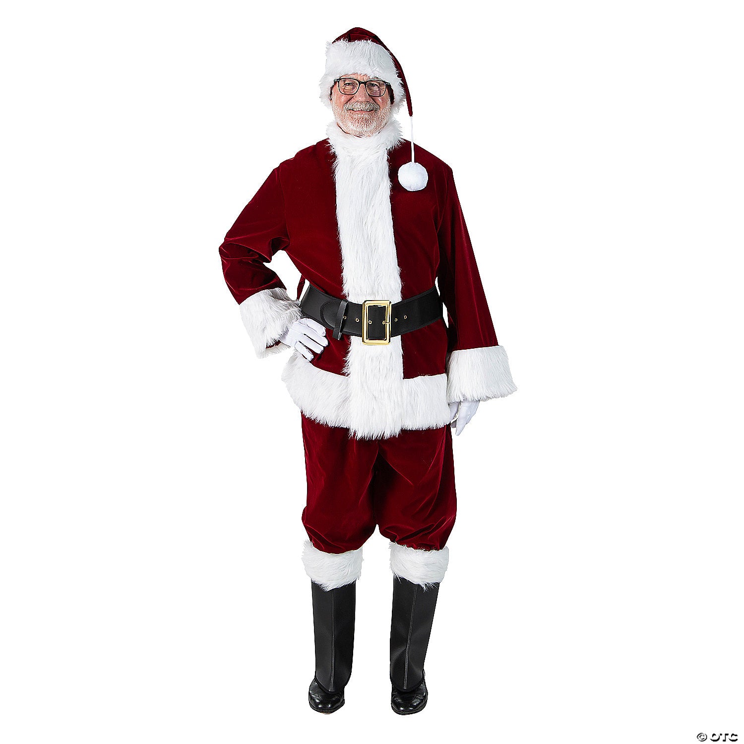 men s burgundy velvet santa suit costume   xxl~ae7098xxl-a02