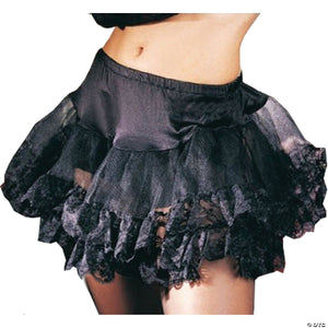 lace trimmed petticoat black~ua8999bl