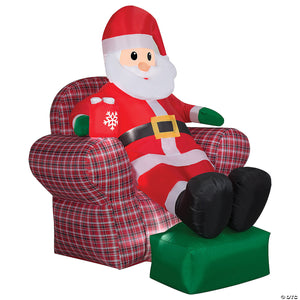airblown& 174  santa in recliner scene 6 ft  inflatable christmas outdoor yard decor~ss882518g