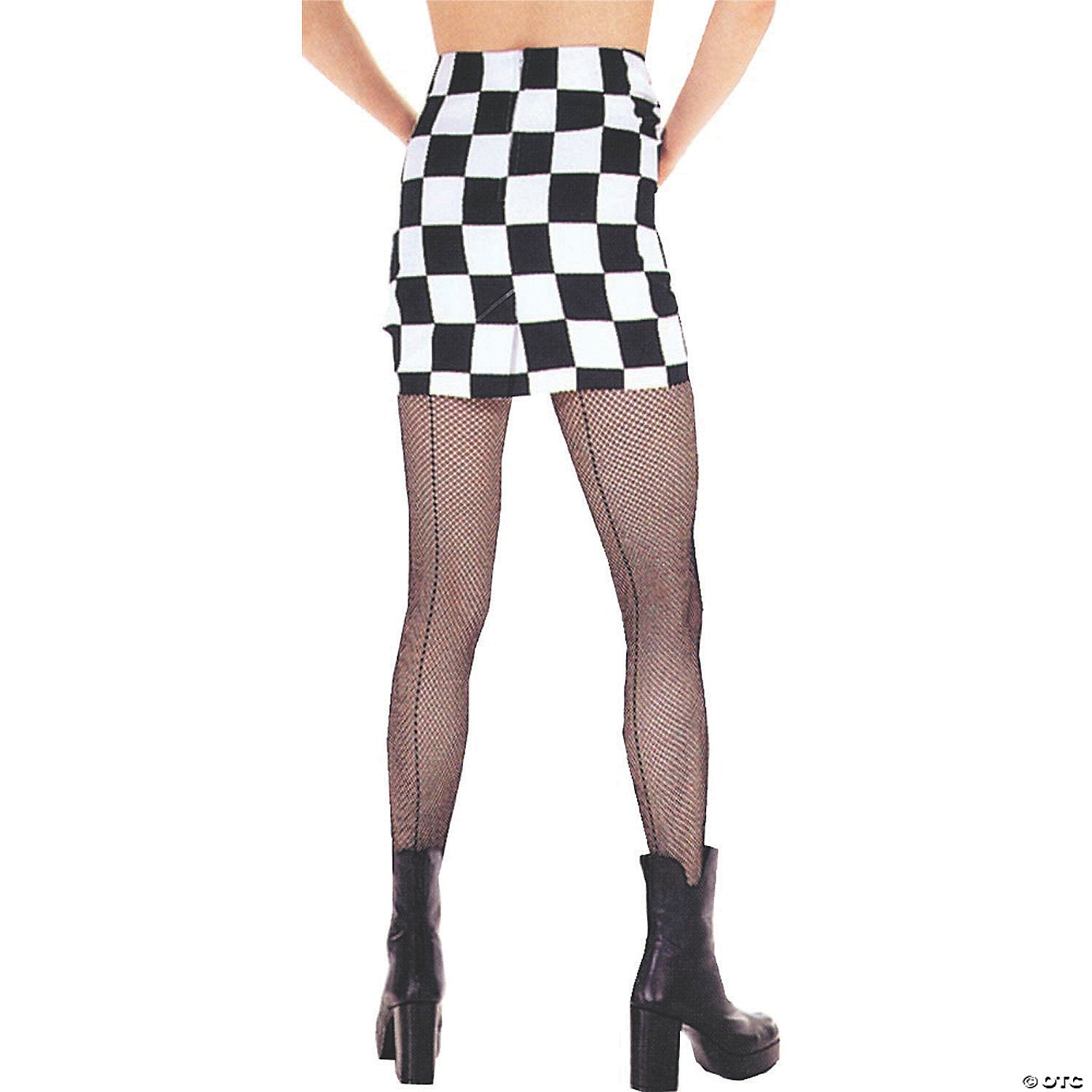 women s black fishnet pantyhose with backseam~ua08bk