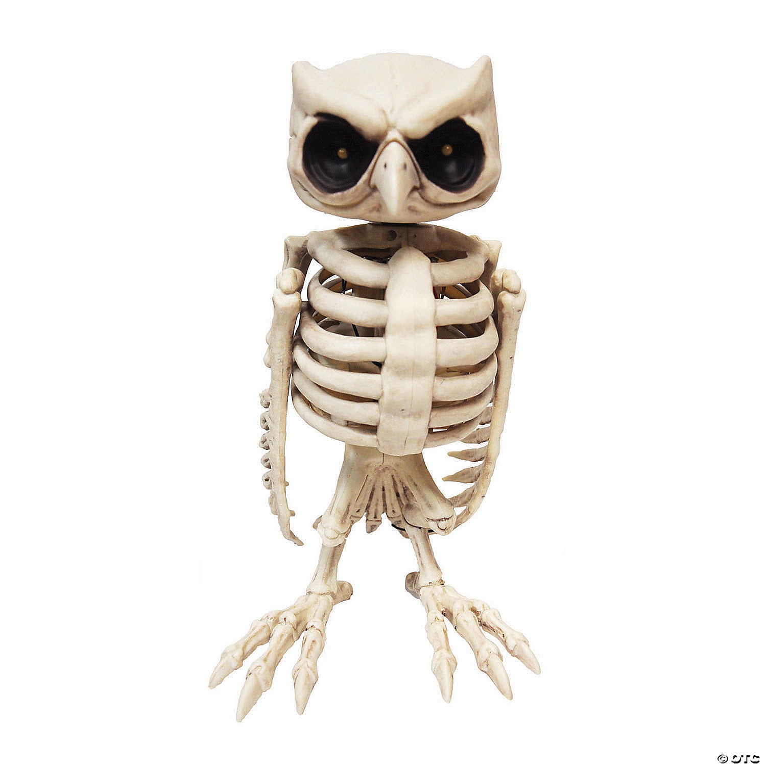 animated owl skeleton halloween decoration~sew81893