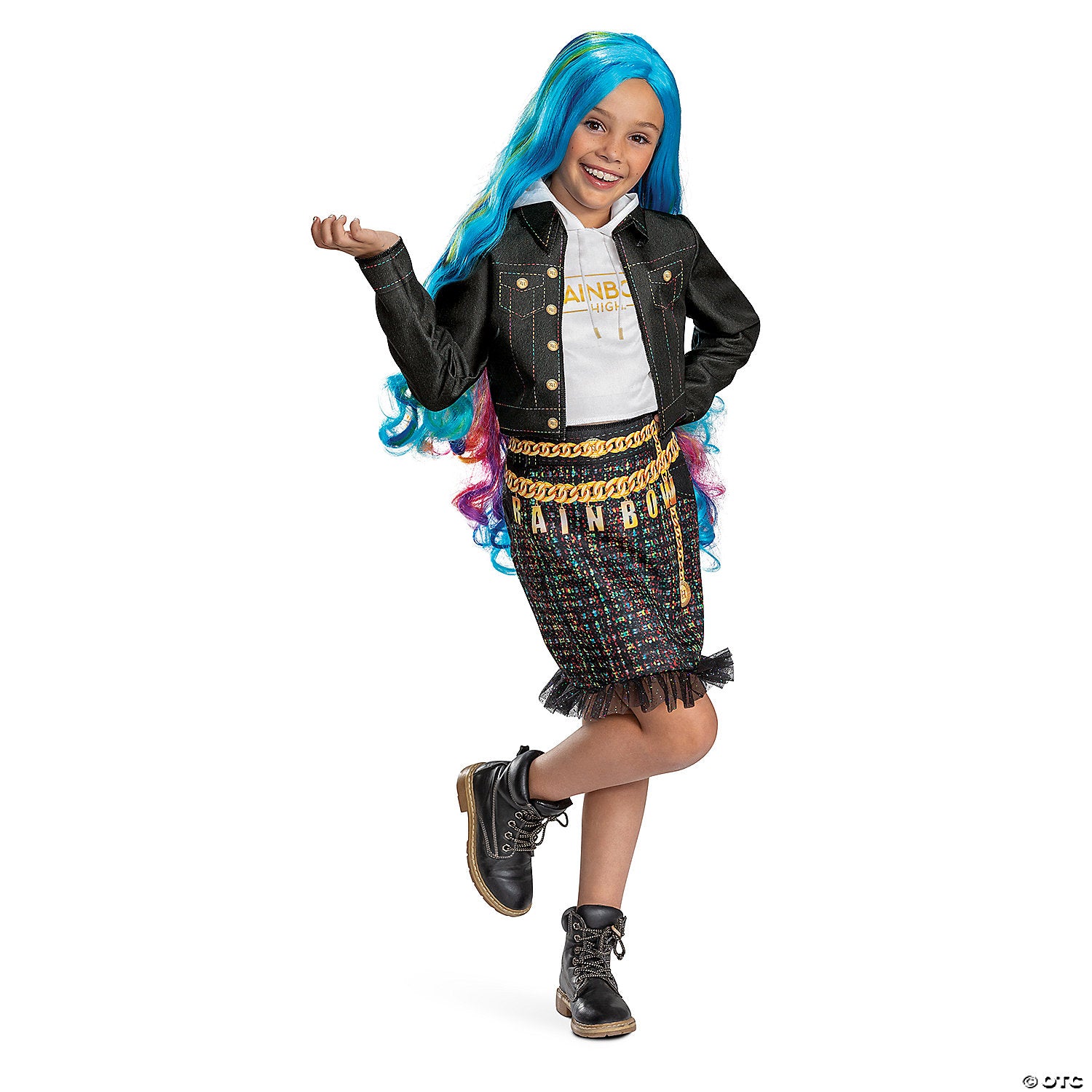girl s classic rainbow high amaya costume   medium 7 8~dg162869k