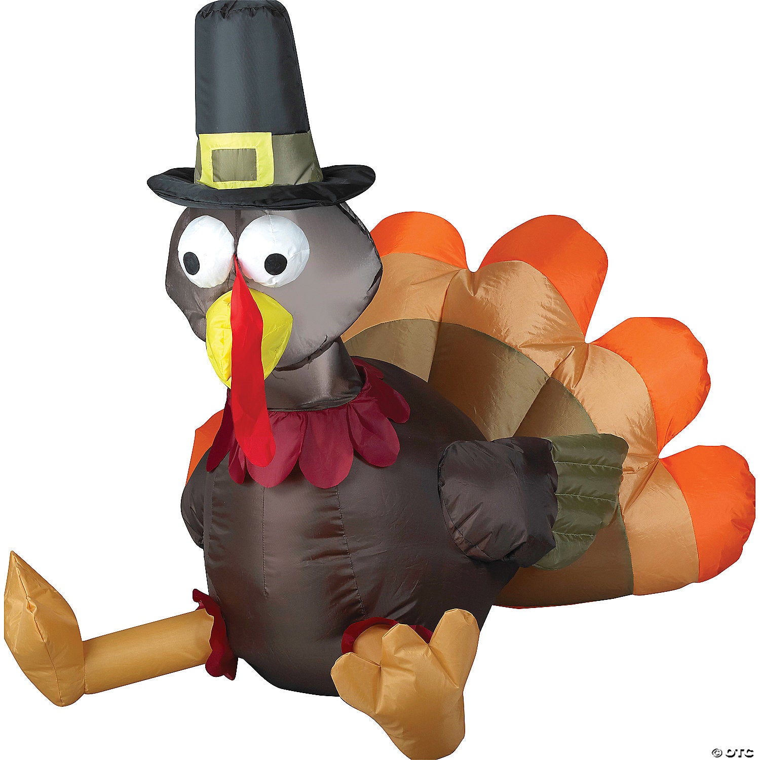 35  blow up inflatable pilgrim turkey with built in led lights outdoor yard decoration~ss64135g-a01