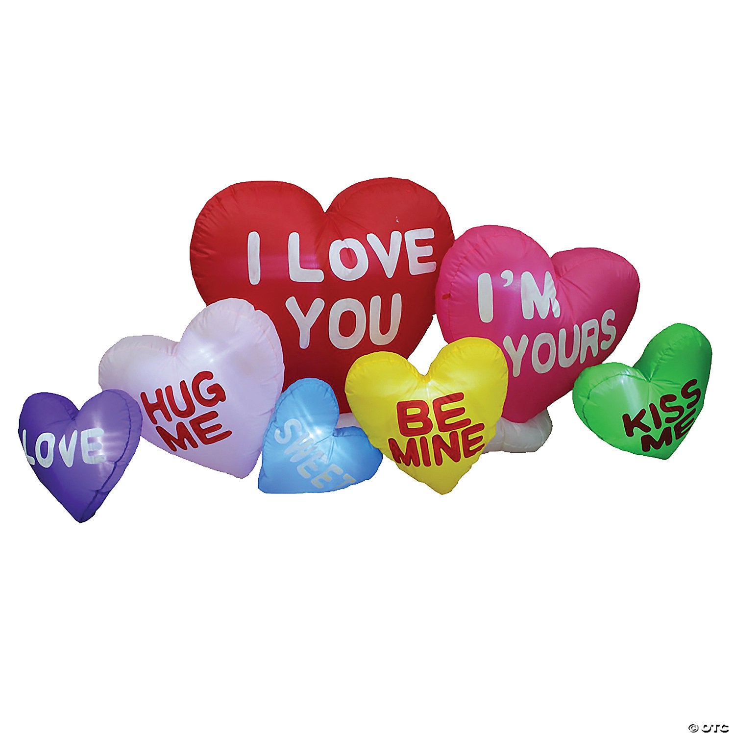 2 ft  i luv u hearts inflatable outdoor yard decoration~vach16014